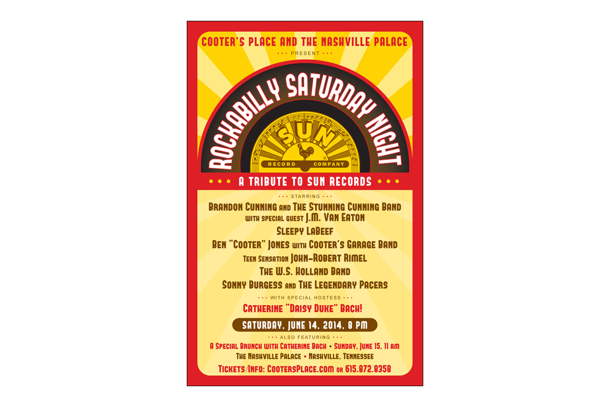 Rockabilly Saturday Night Tribute to Sun Records Poster
